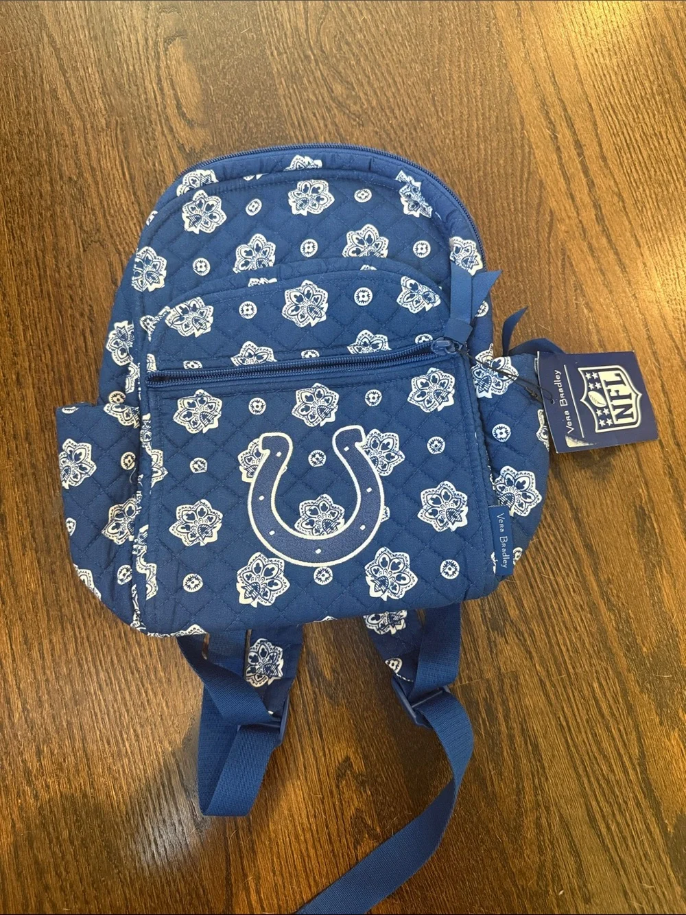 NFL colts football 🏈 Colts Blue Quilted Bandana Mini Backpack Vera Bradley